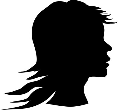 女人剪影