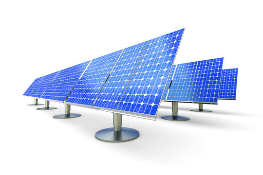 太陽能電池板的農(nóng)場