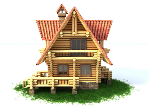 木屋3D插畫