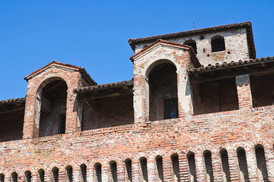 roccabianca城堡。Emilia Romagna。意大利.