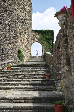 compiano城堡。Emilia Romagna。意大利.