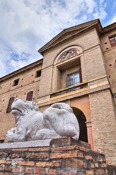 Meli鹿皮堡壘索拉納。Emilia Romagna。意大利.