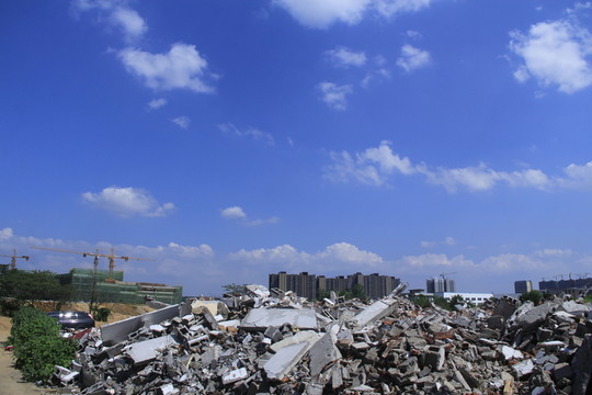 拆遷后成廢墟