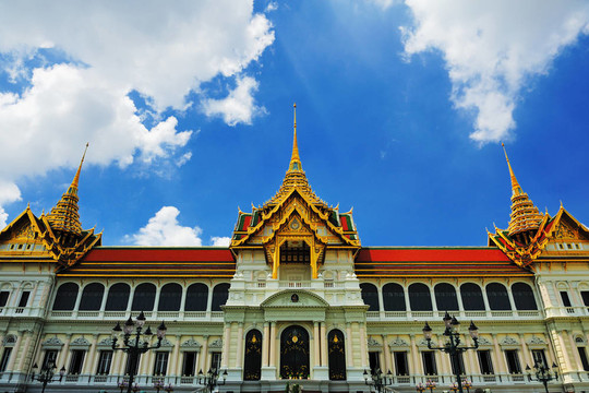 宏偉的宮殿和Wat Phra Kaeo -曼谷；泰國