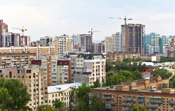 Samara在上面。城市中心的典型建筑。俄羅斯