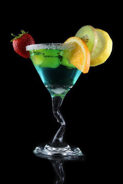藍(lán)色馬蒂尼水果飲料