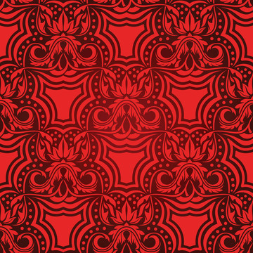 紅色無(wú)縫墻紙圖案