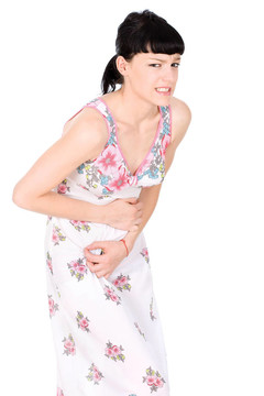 可怕痛苦的女人