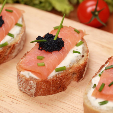 與腌熏三文魚Fingerfood