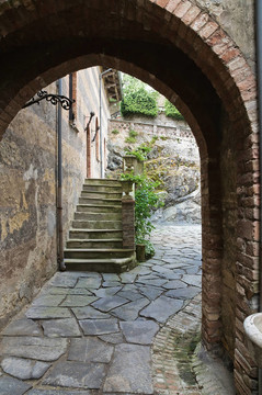 Gropparello Castle。Emilia Romagna。意大利.