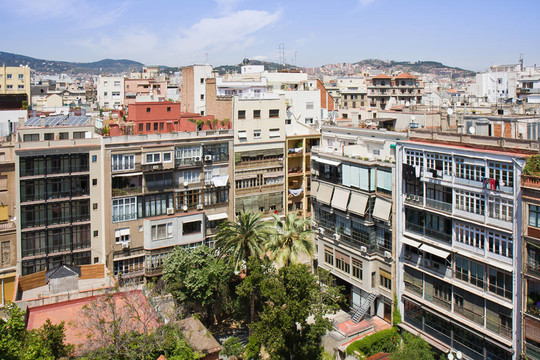 從Casa Mila頂?shù)陌腿_那城市景觀