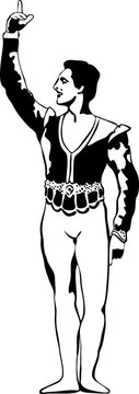 男芭蕾舞演員站姿
