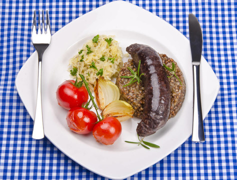 krupniok傳統(tǒng)血香腸在波蘭美食