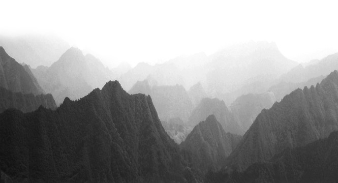 水墨黃山