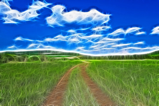 電腦畫(huà) 原野之路