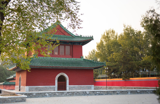 古建筑 中式建筑 地壇公園旅游