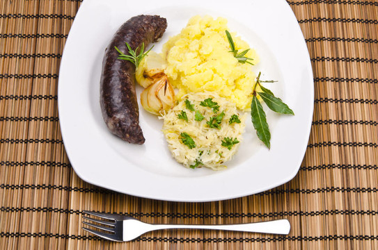 krupniok傳統(tǒng)血香腸在波蘭美食