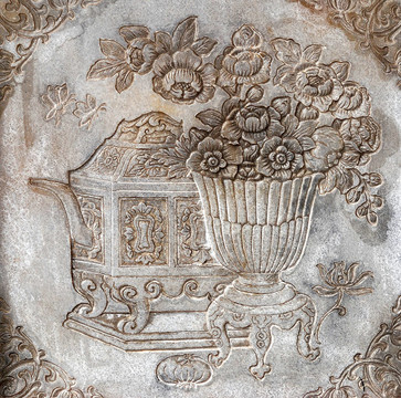 寺廟墻面的鄉(xiāng)土造型藝術(shù)。