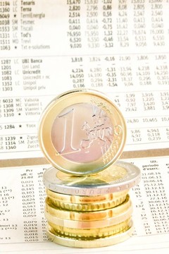 金融報(bào)上的歐元