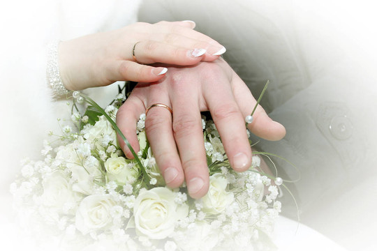 手和結(jié)婚戒指