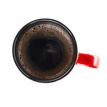 從上面的咖啡杯