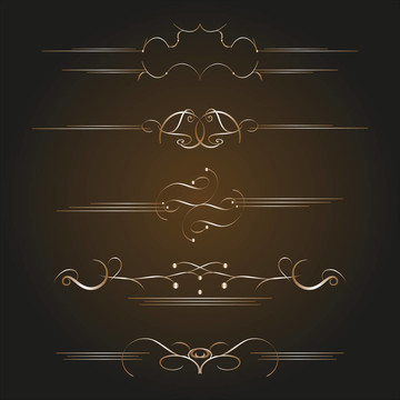 Calligraphic的舊元素復(fù)古裝飾品
