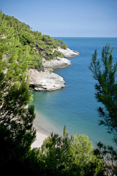 在意大利南部的Adriatic海景