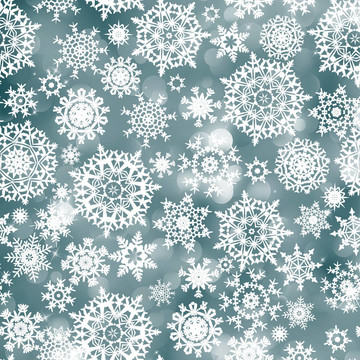 雪花的藍(lán)色圣誕背景。EPS 8
