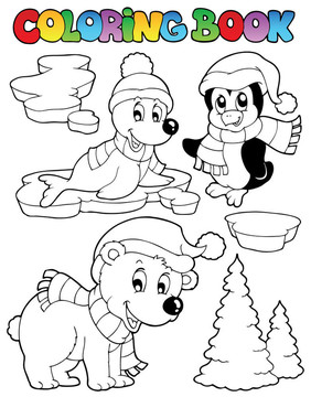 著色書冬季動(dòng)物2