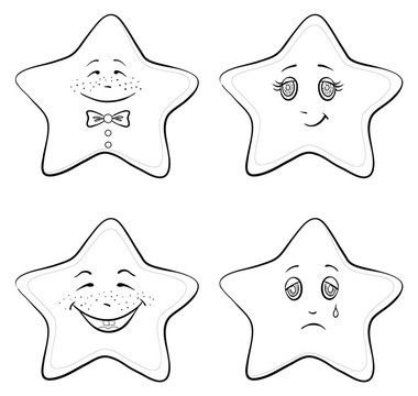 微笑的星星；輪廓