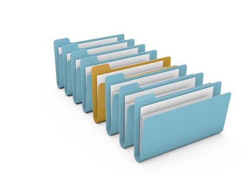 白色背景的文件夾