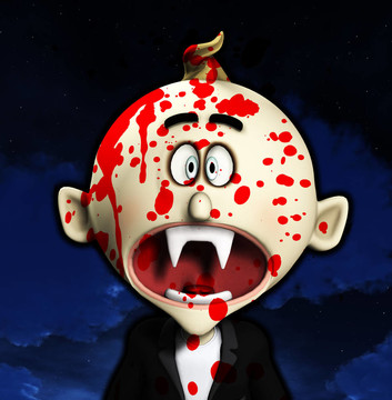震驚了Cartoon Vampire