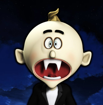 震驚了Cartoon Vampire