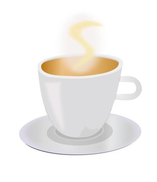 白杯子里的一杯咖啡