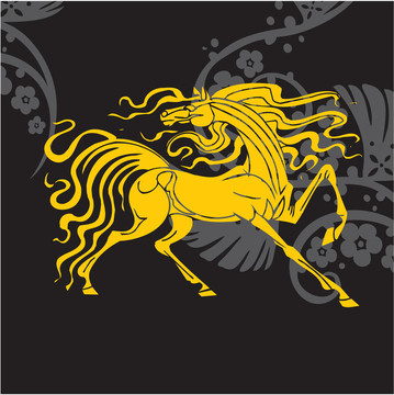 馬設(shè)計(jì)插圖
