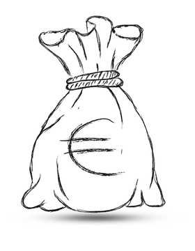 帶歐元的錢(qián)袋