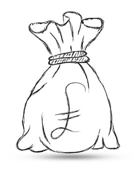 帶英鎊的錢袋