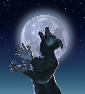 月光下的Mutant Wolf