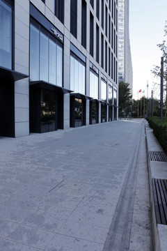 都市風(fēng)光建筑地面