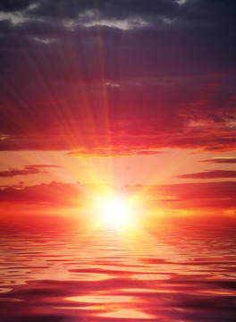 海上日落
