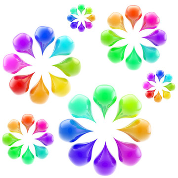 光澤程式化花卉圖標(biāo)