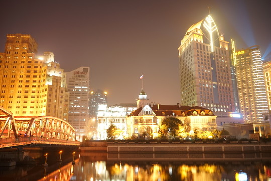 外灘夜景 都市夜景