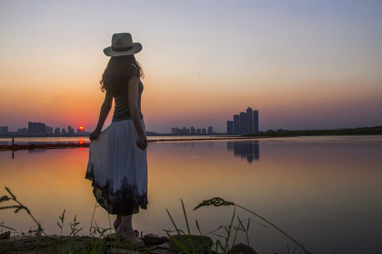松雅湖景點(diǎn)晚霞