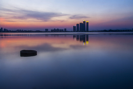 松雅湖景點(diǎn)晚霞