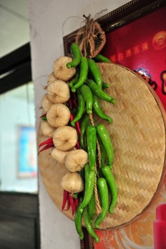 大蒜與辣椒  青椒 蒜頭