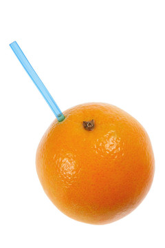 橙色與Drinking Straw