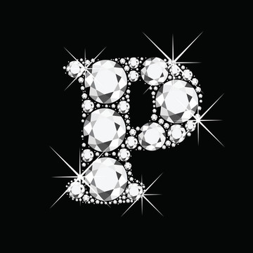 帶鉆石的字母