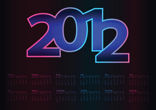 日歷2012年