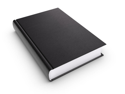 黑色的空白的書