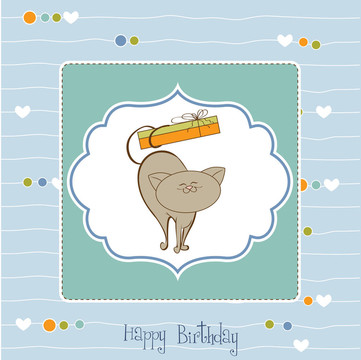 小貓咪生日卡